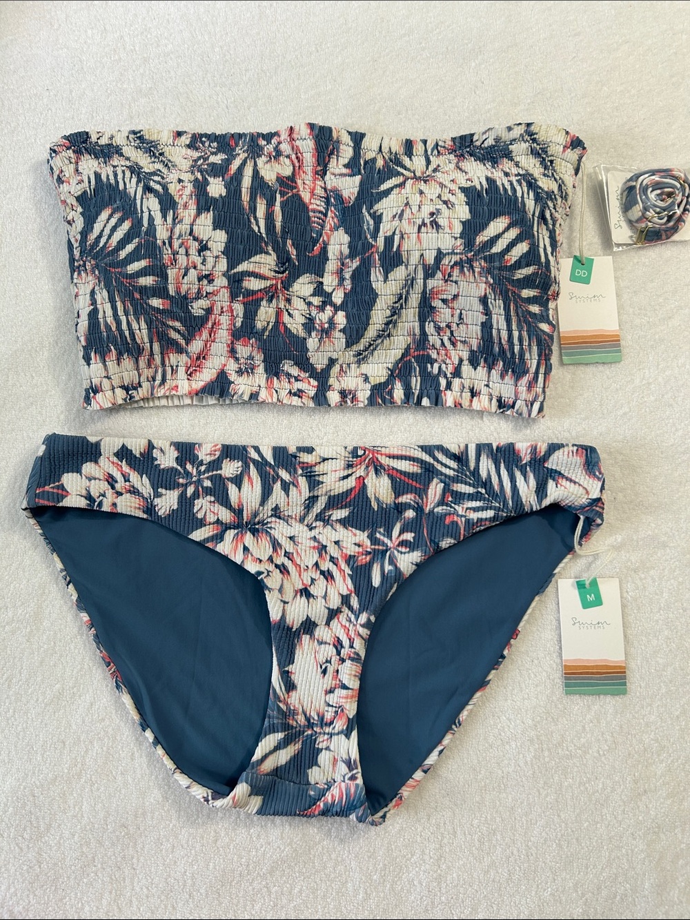 Swim Systems Bikini Medium DD Cup Kali Tube & Chloe in Island Dusk Crinkle NWT